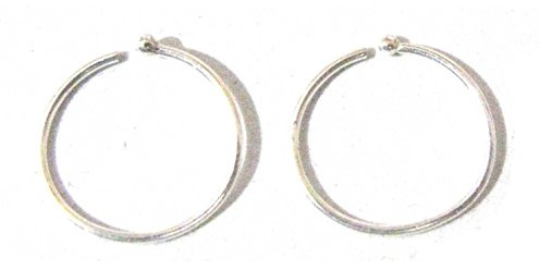 Set of 2 Nose Rings Small and Extra Thin 0.5mm 925 Silver (6 MM)