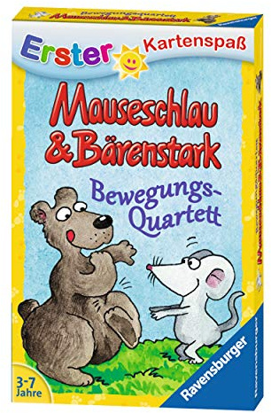 Ravensburger – mauseschlau & bärenstark Movimiento Quartett – Tarjetas de Primer Diversión