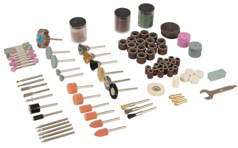 Silverline 267204 Ensemble de 216 Accessoires pour Outil rotatif Tige de 3,17 mm