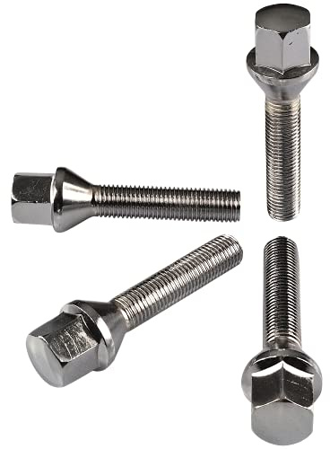 HASKYY 10 Radschrauben M14x1,5x55mm Radbolzen CHROM Kegelbund Kegel