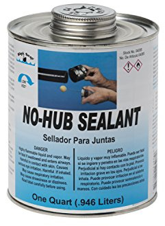 Black Swan No-Hub Sealant Amber Coating for Black Pipe Quart Size