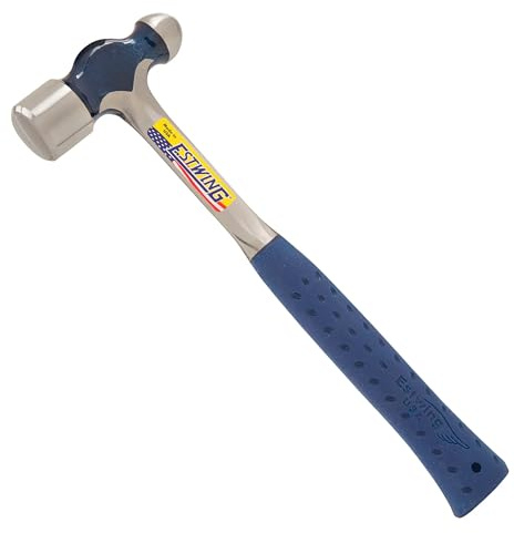 Englischer Schlosserhammer E3-8BP, Ø19 mm, 227 g, glatte Bahn | Geschmiedeter Kugelhammer nach englischer Form, 227 g – für Metallbearbeitung und Werkstatt.
