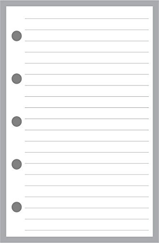 Mini-Größe, Notizseiten, Planer, Einlage, Größe und gelocht, für Filofax Mini-Notizbücher (7 x 10,8 cm)
