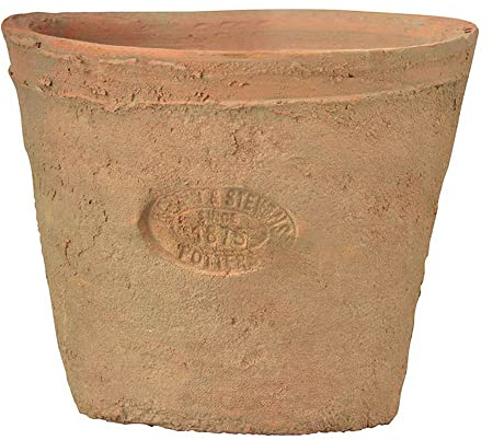 Esschert Design 9 cm hoch Aged Terracotta Blumentopf Übertopf Umtopf rund Pflanzen