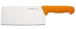 Giesser since 1776 - Made in Germany - Cuchillo de cocinero chino, naranja, Basic Orange, hoja de 19 cm, con mango antideslizante, cuchilla lavable en lavavajillas, inoxidable