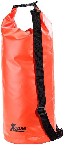 Xcase Aufblasbare Tasche: Wasserdichter Packsack 25 Liter, rot (Dry Bag Beutel, Trockenbeutel, Unterwasserlicht)