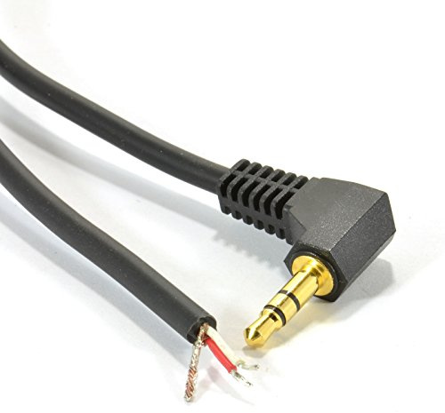 kenable 3,5 mm Stereo Klinkenstecker Stecker Zum 3 Polig Löten Bare Draht Ende Kabel Vergoldeten 2 m [2 Meter/2m]
