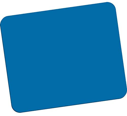 Fellowes Mouse Mat with Non-Slip Rubber Base - Solid Colour Mouse Pad - Suitable for Both Optical and Laser Mice - 186 x 224 x 6mm - Blue