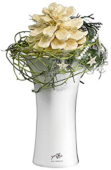Sandra Rich Blumenvase, Porzellanvase Tulip H. 22cm D. 13,5cm weiß Porzellan
