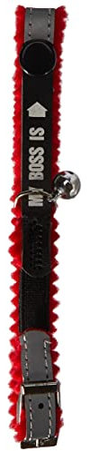 Nobby Adress-Katzenhalsband My Boss is, rot, 1 Stück