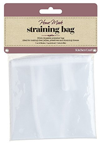 KitchenCraft Home Made Jam Muslin Cloth/Jelly Bag for Jam Making, Polyester, White, 3 cm