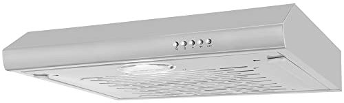 Exquisit® Campana Extractora Cocina, 60Cm, Capacidad de Extracción máx 136 [M³/h], Material Acero Inox, Consumo 45 kWh/año, 4 Teclas de Función, 3 Niveles de Potencia, Rumorosidad 55 dB(A).