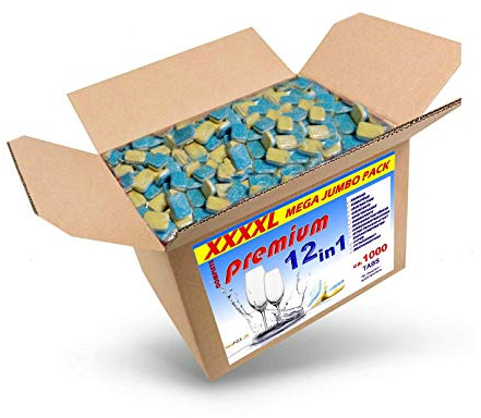 ProMax Power 12 in 1 Spülmaschinen Bruchtabs, 20 KG Karton | mit wasserlöslicher Folie, Geschirrspültabs, 12 verschiedene Funktionen