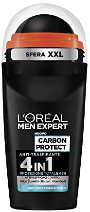 L'Oréal Paris Men Expert Deodorante Roll-On Carbon Protect, Anti-traspirante, 50 ml