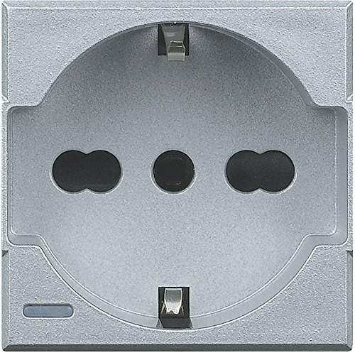 BTicino Axolute HC4140-16 Presa 2P+T Schuko Bipasso 10/16A Chiaro