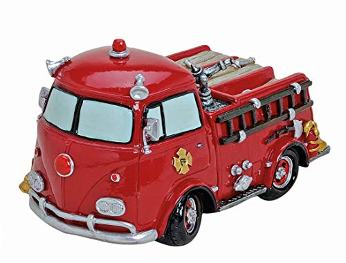 Wurm Spardose Feuerwehr,Feuerwehrauto,Feuerwehrwagen Nostalgie aus Polyserin