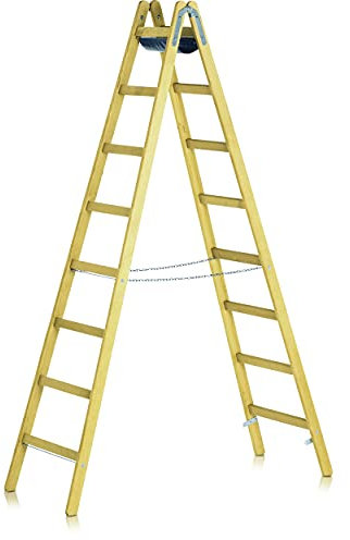 Zarges 40045 Crestamax B - Escalera de madera (2 x 5 peldaños)