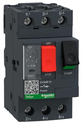 Schneider Electric GV2ME10 TeSys GV2ME - disj. moteur - 4..6,3A - 3P 3d - déclencheur magnéto-thermique