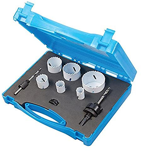 Silverline 595759 Plumbers Bi-Metal Holesaw Kit 9pce 19 - 57 mm Dia