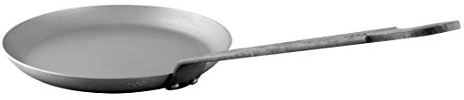 Mauviel M'Steel Black Carbon Natural Nonstick Crepe Pan With Iron Handle, 7.9-in, Suitable For All Cooking Surfaces, Made in France