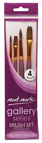 MONT MARTE Galerie-Serie Pinsel-Set, Holz, Standard, L