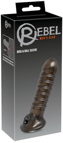 Guaina per Pene e Testicoli con Rilievi Stimolanti interni ed Esterni + 4 cm. Lunghezza