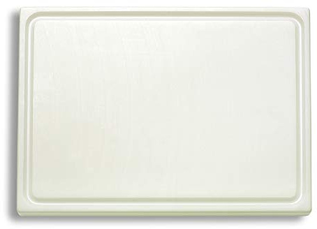 F. DICK Schneidbrett, Saftrille (Kunststoffschneidbrett, weiß, 265x325x18 cm, beidseitig verwendbar, HACCP) 91265000