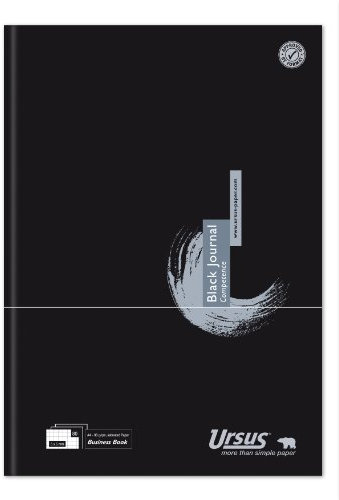 Ursus 608560100 Geschäftsbuch Black Journal A4, kariert, 90 g/qm, 5 mm, 80 Blatt