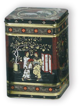 Buzz Boîte à thé en métal Style Japonais Classique Hauteur 14,5 cm Capacité 1,4 kg