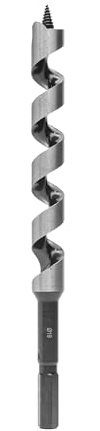 ENT 41055 Broca para berbiquí acero para herramientas, Diámetro (D) 19 mm, NL 110 mm, GL 235 mm, S 12 mm, vástago hexagonal