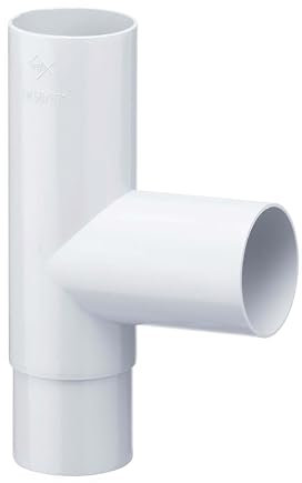 INEFA Branche Tuyau Descente 87° 50/50mm Blanc Raccord Tuyau Pluvial Étanche