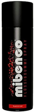 Mibenco Flüssiggummi Spray/Sprühfolie Feuerrot Matt 400 ml