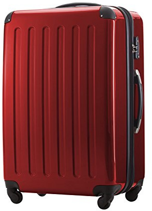 Hauptstadtkoffer ALEX - Expanderbar hårdskalväska 75 cm (119 l) med TSA-lås, robust trolley-resväska med 4 dubbelhjul, röd