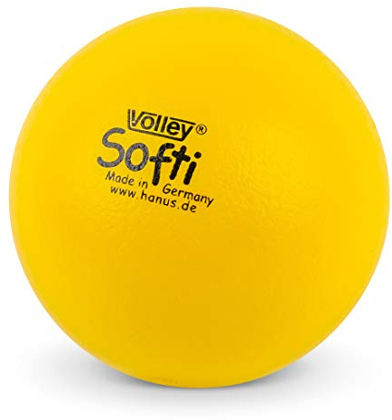 Original Volley Softi Schaumstoffball für Kinder & Erwachsene, 65g Softball, Volleyball für Indoor & Outdoor, leicht & sicher, Rot, Blau, Grün, Orange, Lila, Gelb