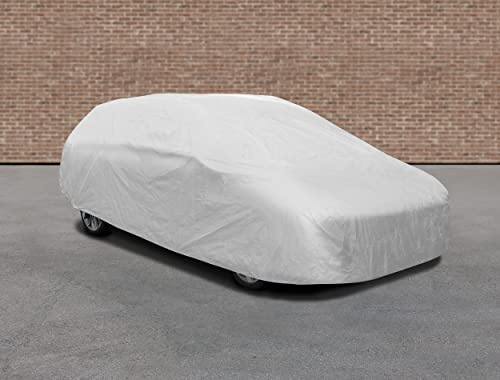APA 38602 Vollgarage Auto, für Kombi, Autoabdeckung, Autoplane, Nylon, witterungsbeständig, Silber