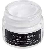 Famaco - Pommadier Famacolor - 15ml - Couleur BLANC - Crème Teignante à Fort Pouvoir Couvrant - Rénove et Recolore les Cuirs Abîmés