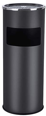 SONGMICS Standing Ashtray Cigarette Bin Outdoor Stainless Steel Black 60.5 x 24.5 cm LTB17C
