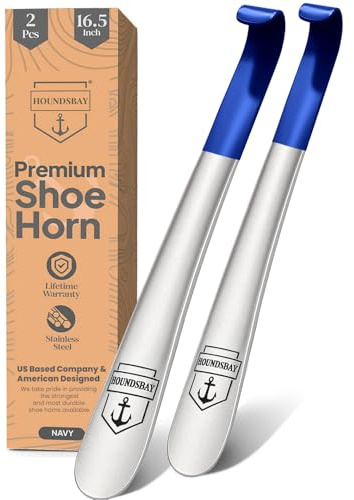 Metal Shoe Horn Long Handle for Seniors, Shoehorn Long-handle, Shoe Horns for Men Long Handle, Long Handled Shoe Horn for Women and Kids, Extra Long Shoe Horn for Seniors, Boot Horn, Shoe Spoon
