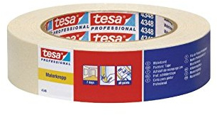 tesa Maler Krepp 4348 Standard Papierabdeckband, 50 mm x 50m