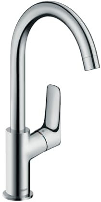 hansgrohe Wasserhahn Logis E (Armatur mit Auslauf Höhe 210mm und Schwenkauslauf, ohne Ablaufgarnitur) Chrom