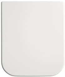 Gala Emma Square– Asiento Fijo para Inodoro, Incluye Kit de Fijación y Bisagras de Acero Inoxidable, Color Blanco, Medidas 36 x 3.5 x 42 cm – Modelo G5164001