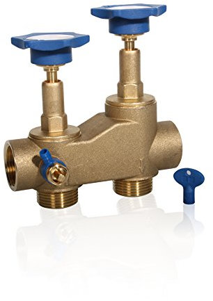 Montageblock Uni Ventilblock 1 IG x 1 AG mit Prüfventil Wasserenthärter