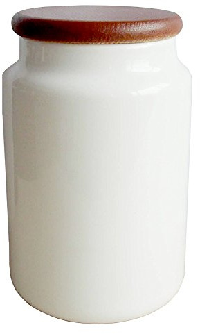 Blank Sublimation Ceramic Cookie Jar with Wooden Lid