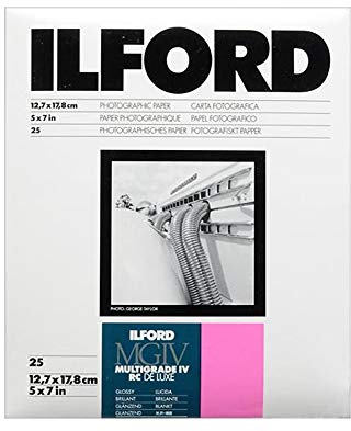 Ilford 5 x 7 (12,7 x 17,8 cm) Multigrade RC glänzend, 25 Blatt
