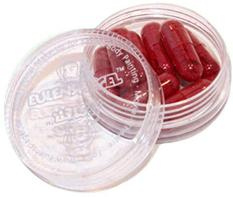 Eulenspiegel 405307 - Capsules de sang en gélatine avec poudre de faux sang, 8 pièces, sang de théâtre, sang de film