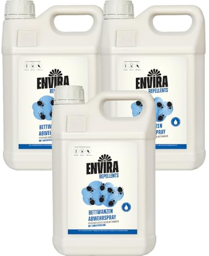 Envira Bettwanzenspray 3 x 5 Liter - mit Langzeitwirkung gegen Bettwanzen | Bettwanzen Spray für Wohnung, Hotel und Matratzen - Mittel gegen Bettwanzen, auch auf Reisen einsetzbar