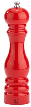 Peugeot Paris Manuelle Salzmühle, Klassische Mahlgradeinstellung, Höhe: 22 cm, Holz, Rot, 31053
