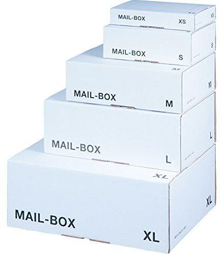 LSM 212111220 325 x 245 x 105 mm medium brevlåda – vit (paket med 20)