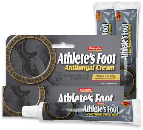 Natureplex Athlete’s Foot Cream, 1% Clotrimazole 1.25 oz (3 Pack) – Antifungal Treatment for Jock Itch, Foot Fungus, Ringworm, Fungal Skin, Armpit & Feet – Made in USA