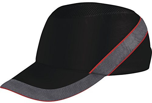 Deltaplus COLTAAINOLG Anstoßkappe Baseball-Stil, Schwarz-Rot, Größe Einstellbar- long peak